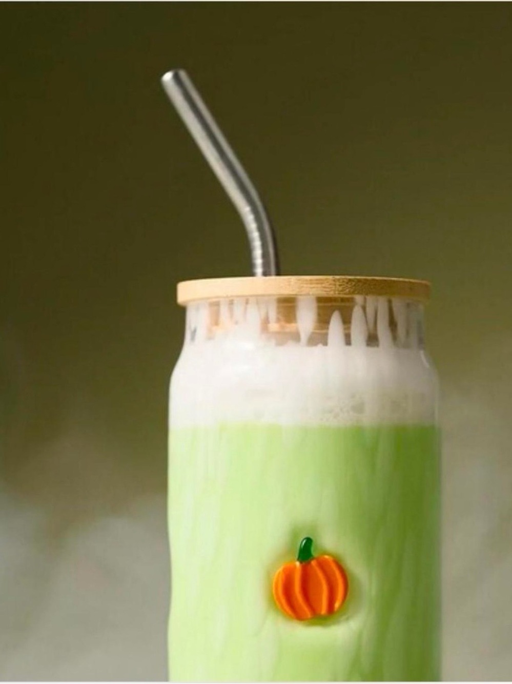 Anthropologie Pumpkin Icon Glass Tumbler